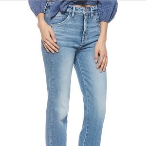 PAIGE High Rise “Sarah” Straight Jean Denim